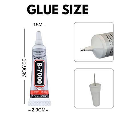 FIXWANT B-7000 Clear Glue for Rhinestones Crafts, Clothes Shoes Fabric,  B7000 High Viscosity Glues for Cell Phone Screen Repair Jewelry Stone Metal  Nail Art Glass (4x15ML/ 0.5fl.oz) - Yahoo Shopping