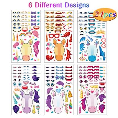 24 Sheets Unicorn Make a Face Sticker Sheets for Kids Todders Activities, Make  Your Own Stickers for Kids Birthday Party Favor Supplies Craft - Yahoo  Shopping