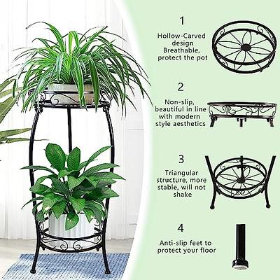 Heavy Duty Plant Stand Flower Pot Holder Corner Rack Metal Shelf