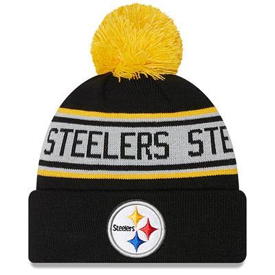 Pittsburgh Steelers WEAR by Erin Andrews Women's Double Jacquard Cuffed  Knit Hat with Pom and Gloves Set - Black