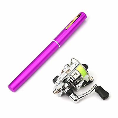 Mekek Fishing Rod Reel Combo Set Mini Telescopic Portable Pocket Pen  Fishing Rod Pole Reel Lures Baits Jig Hooks Kits Type A+P Silver Silver -  Yahoo Shopping