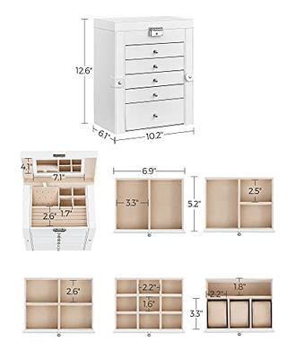 Jewelry storage organizer w/5 trays, 15 1/8 x 8 3/8 x 7 5/8H