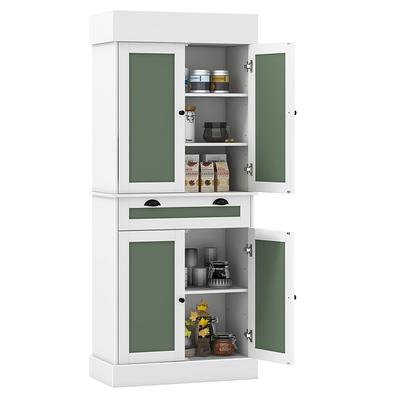 72.4 Freestanding Tall Kitchen Pantry,Storage Cabinet Organizer