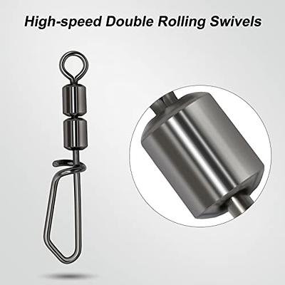 Lilistar 30/20pcs High Speed 2 Roller Swivels Rolling Ball Bearing Snap  Swivels Stainless Steel Fishing Swivels with T-Shape Snap Fishing Tackle  Kit Fishing Accessories - Yahoo Shopping