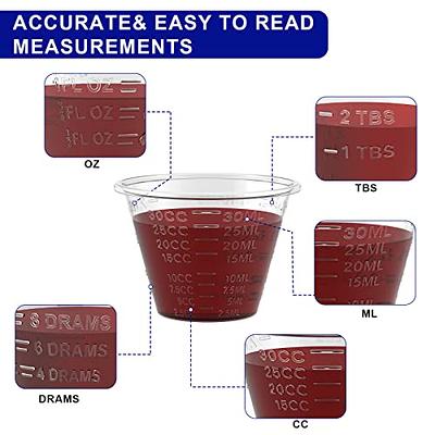 100 Pack Plastic Mixing Cups for Resin. 1oz Mixing Cups. 30 ML Mixing Cups.  