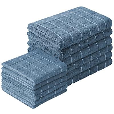 Puomue Microfiber Kitchen Towels and Dishcloths Set, 26 X 18 Inch and 12 X  12 Inch, Set of 12 Bulk Lint Free Dish Towels for Drying Dishes, Blue -  Yahoo Shopping