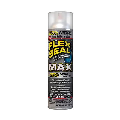 Flex Seal As Seen on TV MAX Aerosol Liquid Rubber Sealant Coating, 17 oz,  Black - Yahoo Shopping