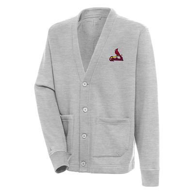 Men's Antigua Black/Heather Gray Arizona Cardinals Victory Colorblock Pullover Hoodie Size: Medium