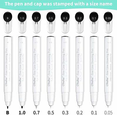 YISAN Black Drawing Pens,Fineliner Ink Pens,Set of 12 Micro-Pens,Art  Pens,Manga Pens,for Sketching,Technical Drawing 902195