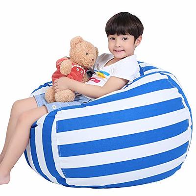 Butterfly Craze Bean Bag Chair Cover, Functional Toddler Toy Organizer, Fill  with Stuffed Animals to Create a Jumbo, Comfy Floor Lounger for Boys or  Girls, Stuffing Not Included, Light Pink Stripes 