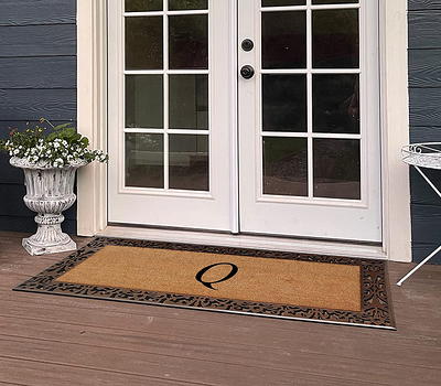 A1HC Natural Coir Monogrammed Entrance Door Mats, Durable Large