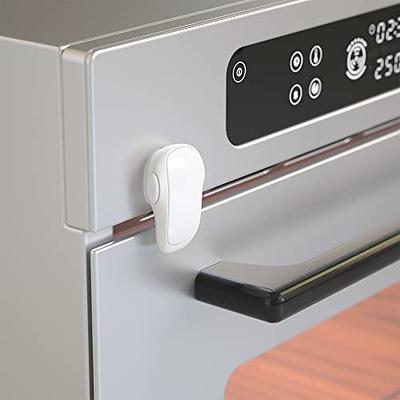 Oven Lock Child Safety, Aukfa Oven Door Lock Child Safety Heat-Resistant  with 3M Adhesive, Durable Oven Baby Proofing for Kitchen (White)