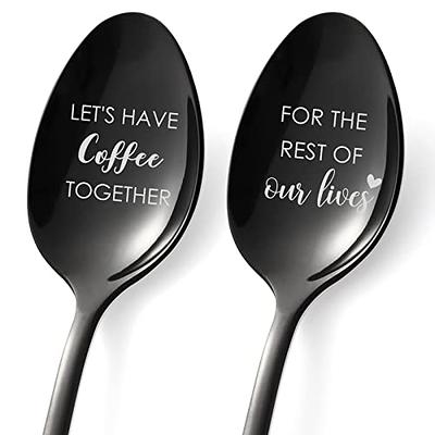 Let's Have Coffee Together Forever Coffee Spoon Gifts For Lovers,2 Pcs  Personalized Ice Cream Spoon Stainless Steel Couple Gifts, Valentines Day  Birthday Wedding Gifts for Couple Him Her. - Yahoo Shopping