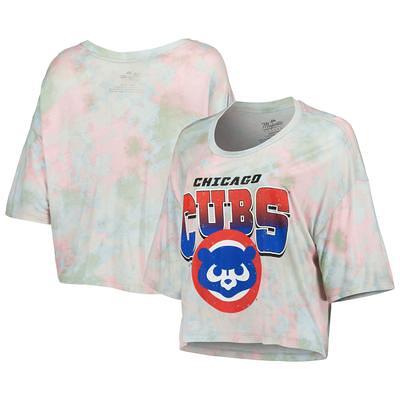 Unisex Tiny Turnip White/Royal Chicago Cubs Triple Scoop 3/4-Sleeve Raglan T-Shirt