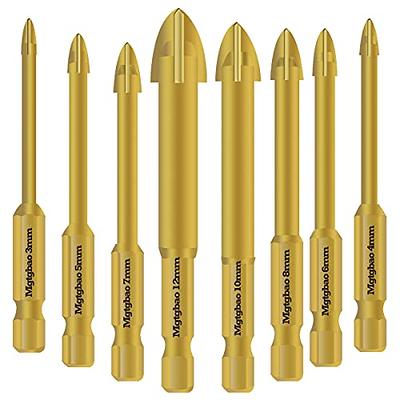 10PC Masonry Drill Bits, Mgtgbao Concrete Drill Bit Set for Tile