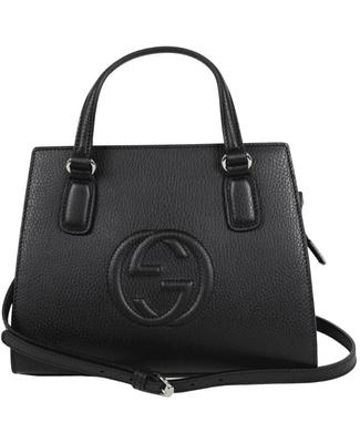 Gucci Black Leather Small Soho Women's Crossbody Bag 536224