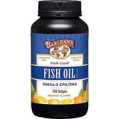 Barlean's Omega 3 Fish Oil Supplements, 1000mg Fish Oil Pills with EPA &  DHA, Softgels for Joint, Brain, & Heart Health, Orange Flavored, 250 Count  - Yahoo Shopping