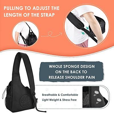 Dog Carrier Sling - Hard Bottom Support Dog Carriers for Small