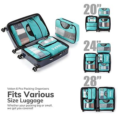 Veken 8 Set Packing Cubes for Suitcases, Travel Essentials Bag Organizers for Carry On, Luggage Organizer Bags Set for Travel Accessories in 4 Sizes (