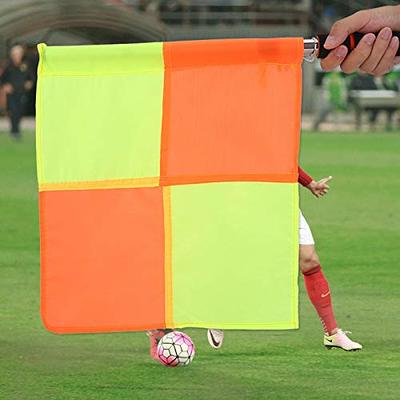 Mipahi 4 Pieces Football Penalty Flag Football Challenge Flags Tossing Football Referee Flag for Party Accessory(2 Red & 2 Yellow)