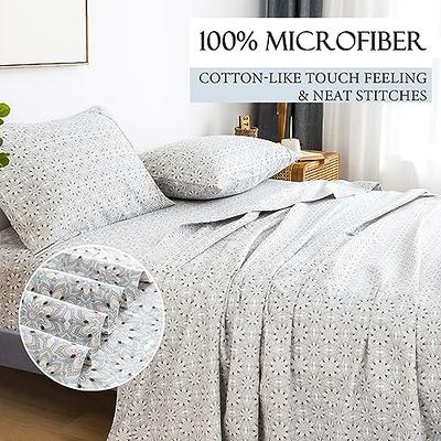 Lux Decor Collection Twin Bed Sheets Set, Microfiber Deep Pocket