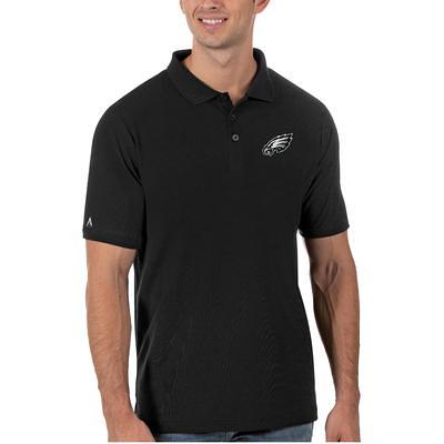 Women's Antigua Black Philadelphia Eagles Legacy Pique Polo 