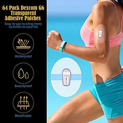 Amolyfe Waterproof Dexcom G6 Adhesive Patches, 30-Pack Sensor Covers for  Dexcom G6 + 2 Reusable Caps as Sensor Shield, Truly Bump-Proof, 10-14 Days