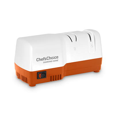 Chef'sChoice 2-Stage Electric Knife Sharpener, White/Orange, D202