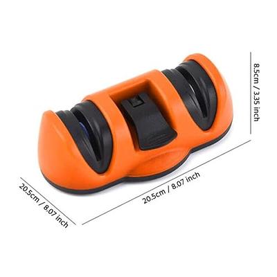 Knife Sharpener w/ Non-Slip Suction Cup, Hands Free 2-Stage