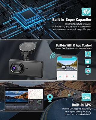 Peztio Dash Cam WiFi Full HD 1080P Dash Camera Recorder with Night Vision,  170° Wide Angle, WDR, Loop Recording, G-Sensor, Motion Detection & Parking