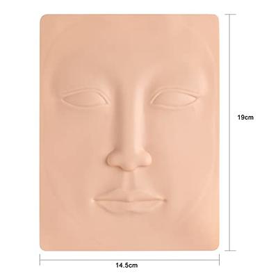 Fake Head Face Skin Makeup Practice Soft Rubber Fake Skin for Beginner Makeup, Size: As The Picture