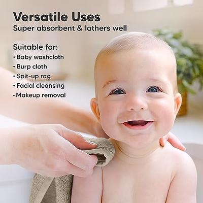 Soft Strong Absorbent Kids Premium Organic bamboo Fiber Hanging Loop  Newborn Baby Washcloths