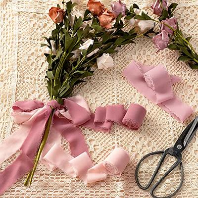 JEDIA Dusty Rose Ribbon, 3 Rolls Valentine's Ribbon, 1.5 x 7Yd Flower  Bouquet Ribbon Set for Gift Wrapping, Wedding Invitations, Flower Bouquet