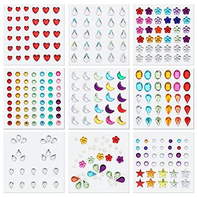 Dropship 4 Sheets Eye Body Face Gems Rhinestone Stickers Self Adhesive Face  Jewels Crystals Rainbow Pearl Body Nail Eye Face Gems Makeup Stick For  Women Bindi Stickers to Sell Online at a