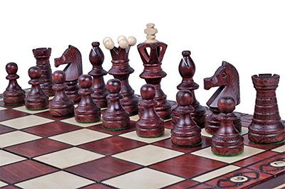 21 Black Ambassador Folding Chess Set