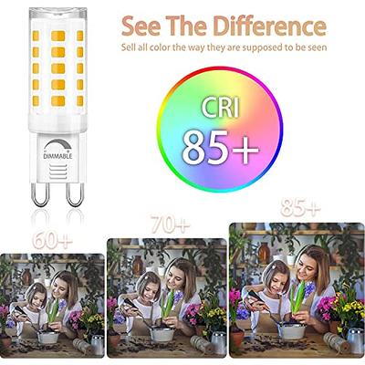 winshine G9 LED Bulb, 4000K Natural White Bi Pin Base 4W 40W Halogen  Equivalent G9 Base, LED G9 Light Bulb for Crystal Chandeliers, 360 Degree  Beam