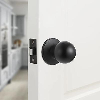 knobelite 10 Pack Dummy Knob Black Closet Door Knobs Single Side