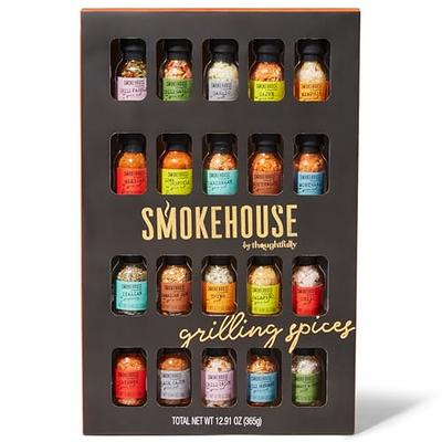 Smokehouse by Thoughtfully Ultimate Grilling Spice Set, Grill Seasoning  Gift Set Flavors Include Chili Garlic, Rosemary and Herb, Lime Chipotle,  Cajun