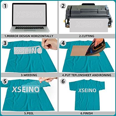 XSEINO HTV Heat Transfer Vinyl for T-Shirts 12x10 -12Pack