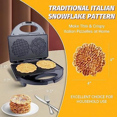 FineMade Pizzelle Maker with Non-Stick Coating, Electric Pizzelle