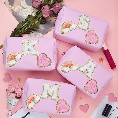 Personalized Embroidery Small Makeup Bag PU Leather Travel