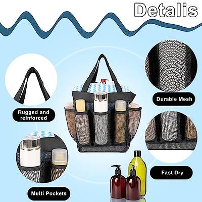 Temede Mesh Shower Caddy Tote, Large Shower Caddy Basket Portable, Quick  Dry Hanging Toiletry Bag, 8 Storage Pocket Bath Organizer for College Dorm