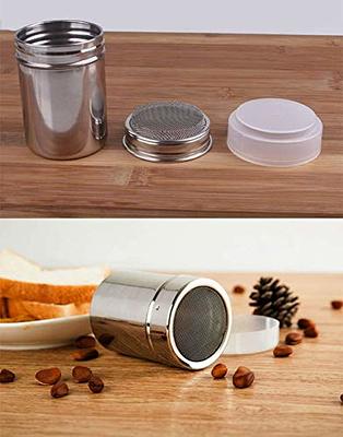 Stainless Chocolate Shaker Cocoa Flour Sugar Powder Coffee Sifter Cappuccino  Coffee Stencils kitchen Accessories Barista Tools