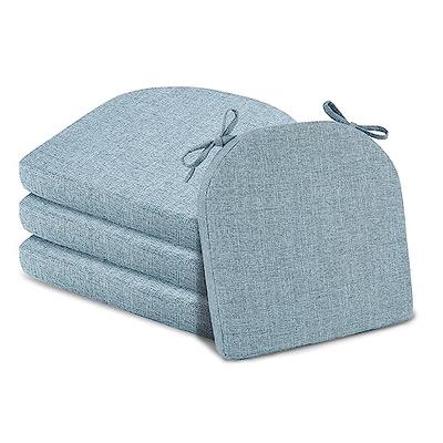 Basic Beyond Chair Cushions for Dining Chairs 4 Pack, Memory Foam Chair  Cushion with Ties and Non Slip Backing, 15.5 x 15.5 inches Tufted Chair  Pads