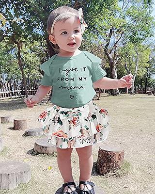 Mioglrie Toddler Baby Girl Clothes Rompers Shorts Set Baby Clothes Girl  Letter Baby Girls' Clothing Floral Cute Baby Girl Gifts Outfits Light Green  18-24 Months Girl Clothes - Yahoo Shopping