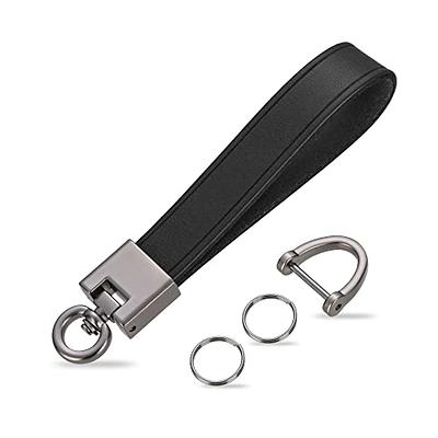 EKALA Universal Leather Car Keychain 360 Degree Rotatable with