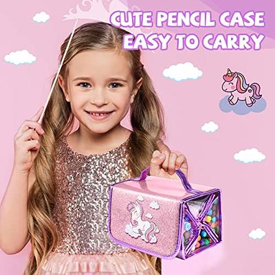 litokido unicorns gifts for girls - exquisite art case set - painting,  drawing, coloring art kit for kids 