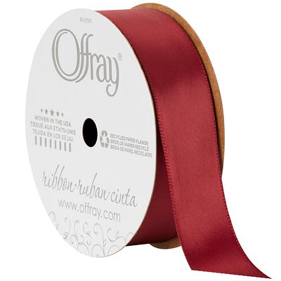 Offray Ribbon, Pink 3/8 inch Grosgrain Polyester Ribbon, 18 feet