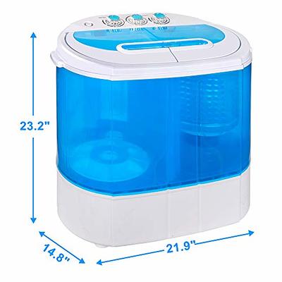 SUPER DEAL Portable Washer Twin Tub Mini Washing Machine 9.9lbs Compact  Laundry Machine Spinning and Washing 3 Modes for Underwear Socks Capacity  6.57