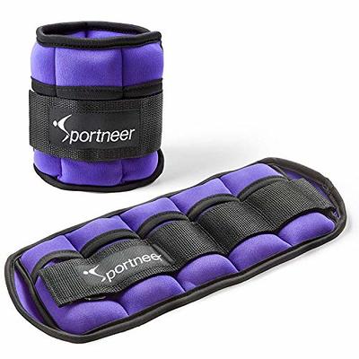 Sportneer Adjustable Ankle Weights 1 Pair 2 4 6 8 10 Lbs Leg Weight Straps  for Women Men, Weighted Ankle Weights Set for Gym,Fitness, Workout,Walking